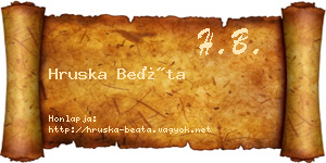 Hruska Beáta névjegykártya